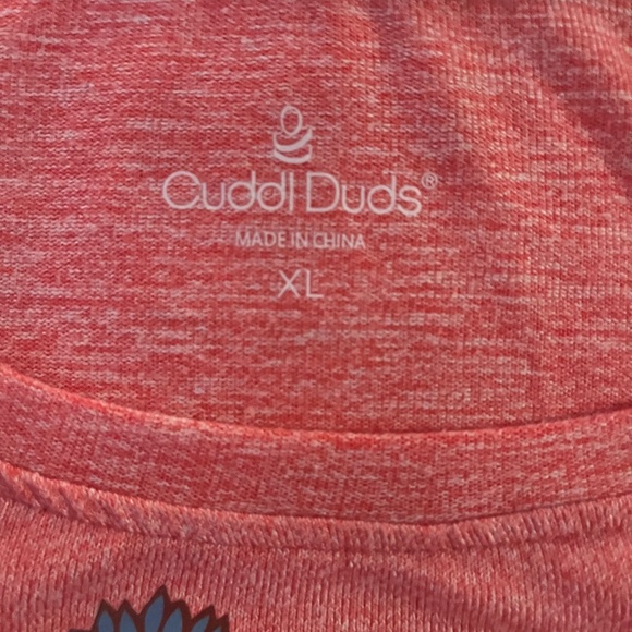 Cuddl Duds XL Peach Shirt So Soft! Be Real Not Perfect - Picture 9 of 11